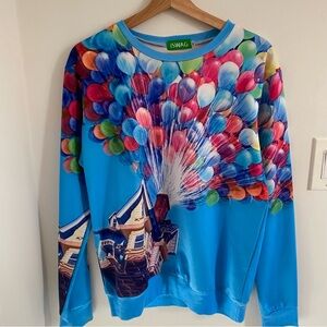 Realistic “Up” Print Crew Sweatshirt